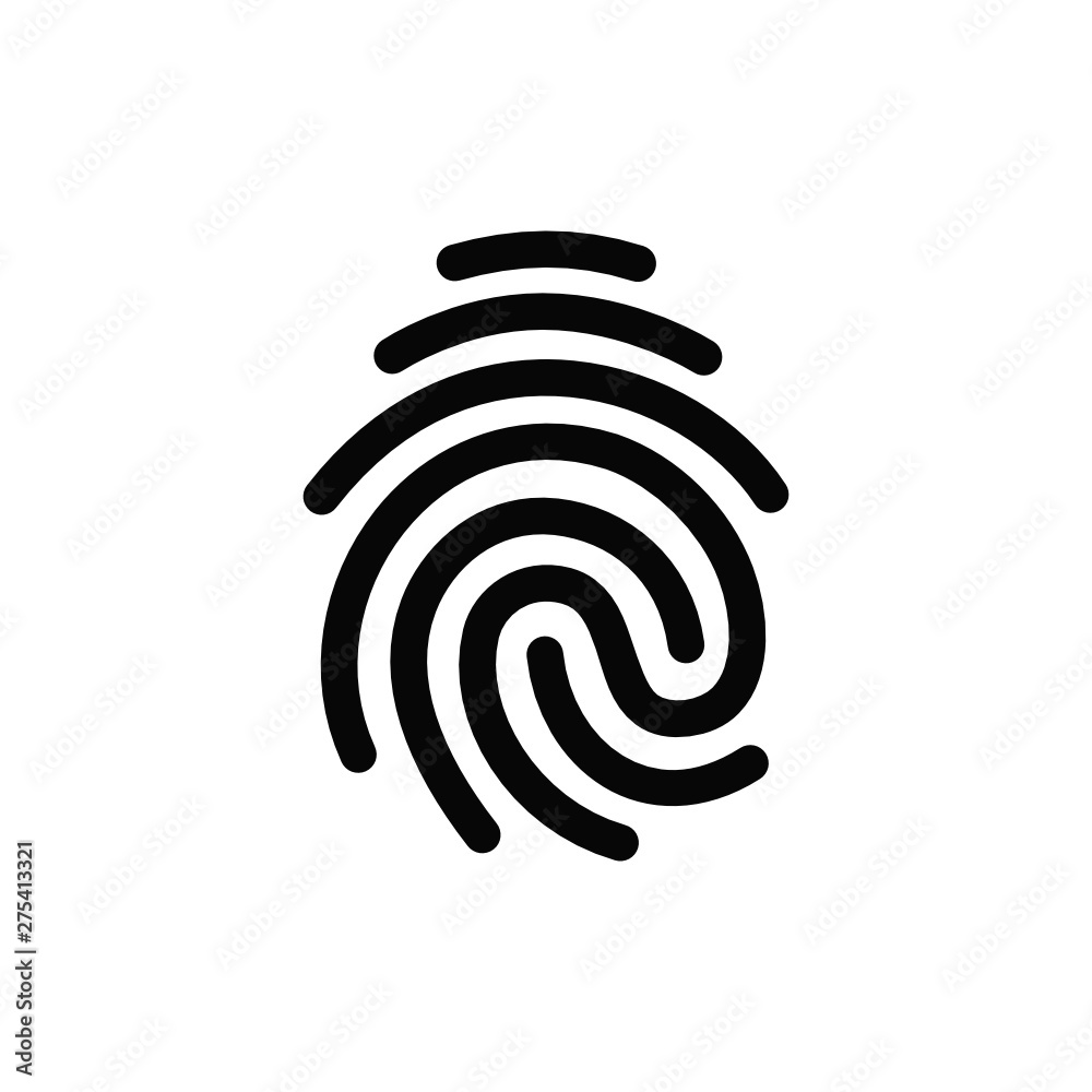 Vector high quality fingerprint line icon isolated on white background ...