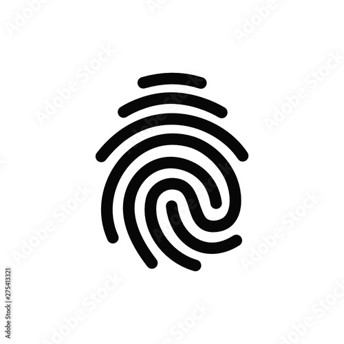 Vector high quality fingerprint line icon isolated on white background. Security access concept 