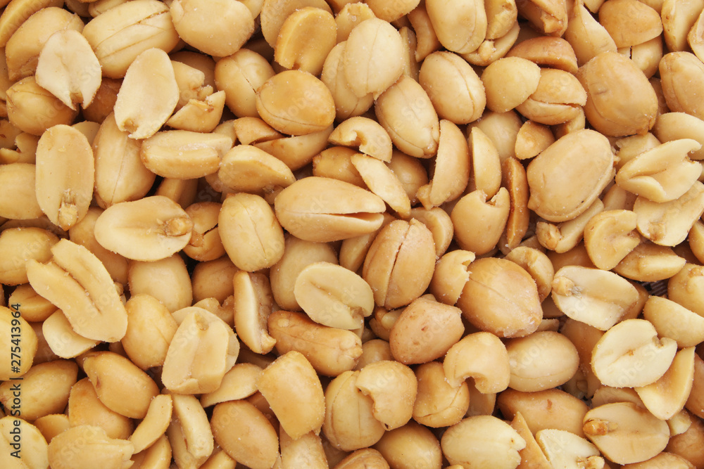 Many peanuts as background