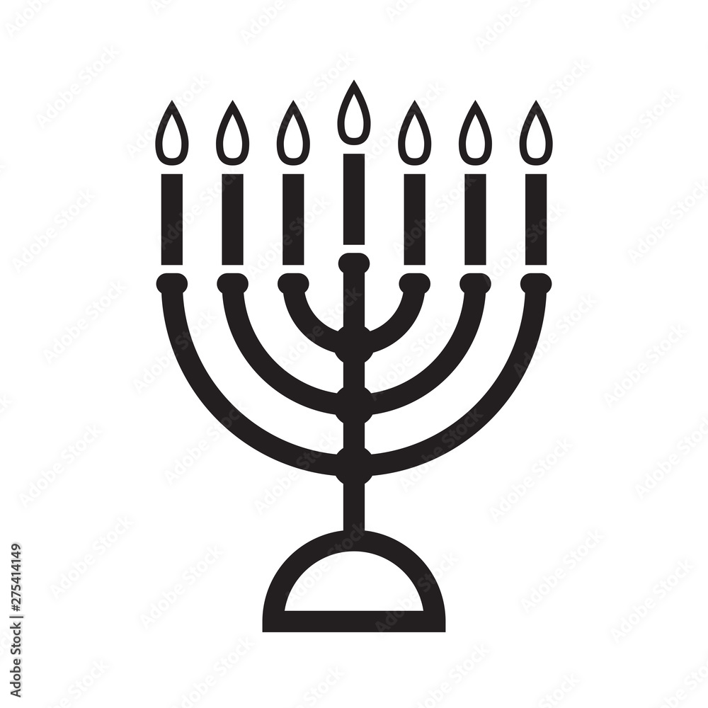 candle holder for seven candles (the menorah icon) candle holder for seven candles (the menorah icon)