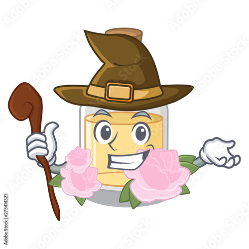 Witch rose oil in the cartoon shape