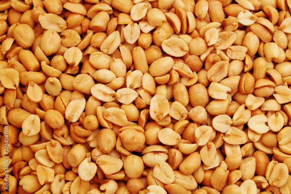 Roasted peanuts background
