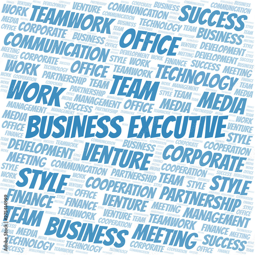 Fototapeta premium Business Executive word cloud. Collage made with text only.