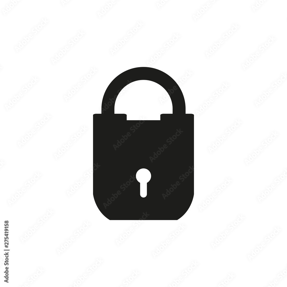 Icon padlock. Vector illustration