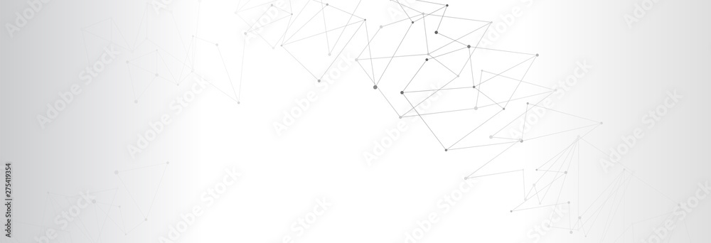 Vector banner design, connecting dots and lines.