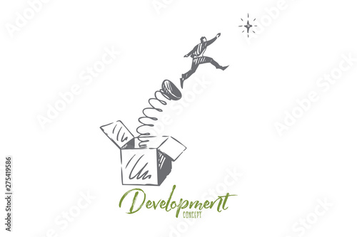 Development concept sketch. Isolated vector illustration