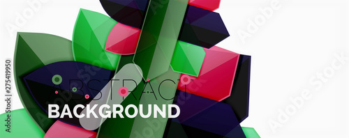 Abstract color lines dynamic background, modern material design style