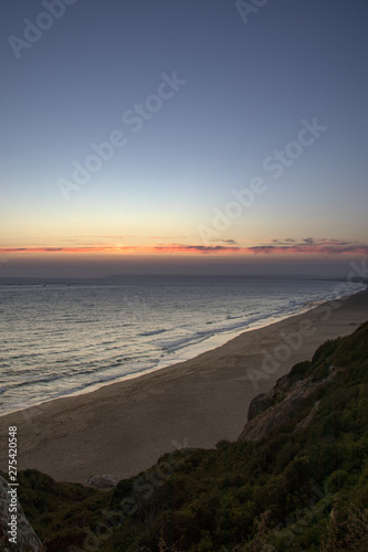 Sunset over the ocean