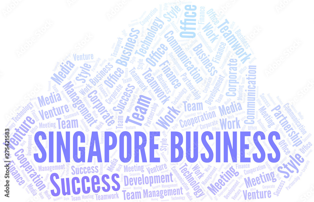 Singapore Business word cloud. Collage made with text only. Singapore Business word cloud. Collage made with text only.