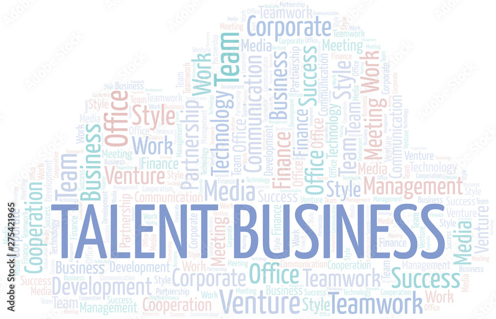 Obraz premium Talent Business word cloud. Collage made with text only.