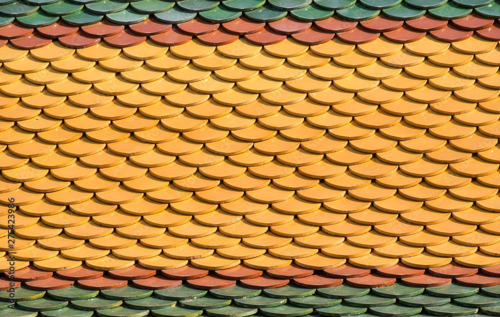 Texture of tile roof in Buddhist temple. Texture of tile roof in Buddhist temple.