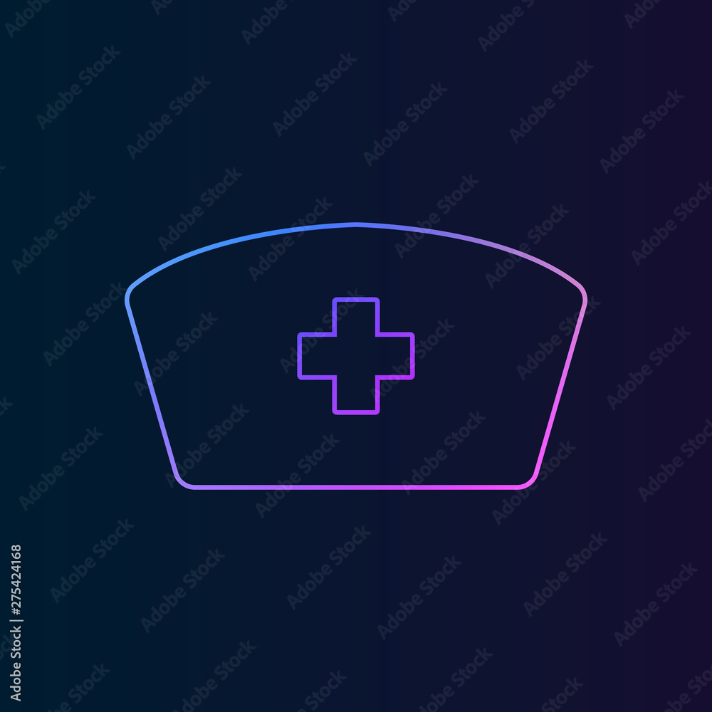 nurse hat nolan icon. Simple thin line, outline vector of Medicine icons for UI and UX, website or mobile application nurse hat nolan icon. Simple thin line, outline vector of Medicine icons for UI and UX, website or mobile application