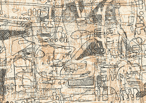Hand drawn Graffiti Abstract Background. vector illustration