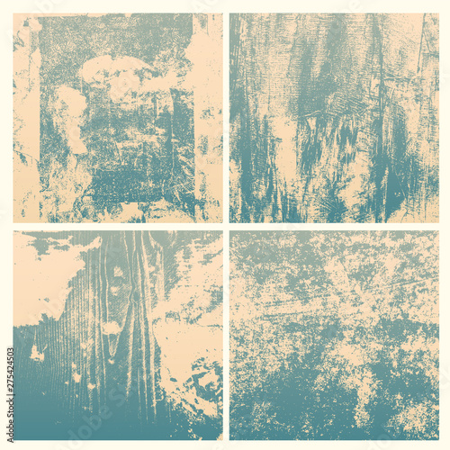 Set of grunge textures. Vector illustration.