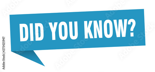 did you know