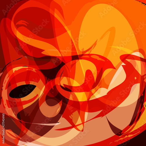 Bright abstract geometric pattern in graffiti style quality illustration for your design
