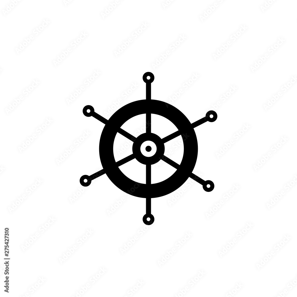 Boat steering icon. New trendy art style boat steering vector symbol Boat steering icon. New trendy art style boat steering vector symbol