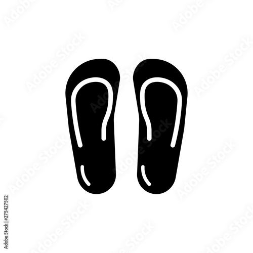 Flip flop icon. Foot ware. New trendy art style flip flop vector illustration.