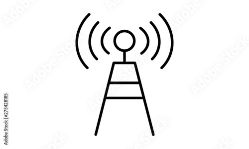 Antenna icon for wireless communication and broadcasting