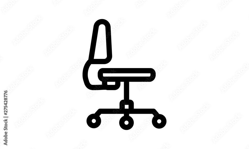 Office chair icon for business and workplace furniture Office chair icon for business and workplace furniture