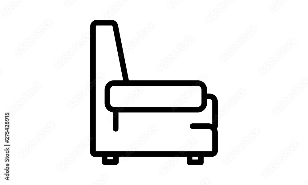 Armchair icon for comfort and business interior design Armchair icon for comfort and business interior design