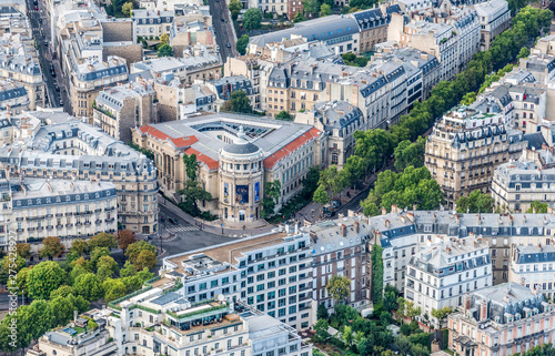 France, 16th arrondissement of Paris, view from the Eiffel Tower (Guimet museum, avenue d'Iena photo