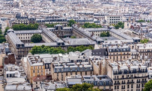 France, 18th arrondissement of Paris, Clignancourt district, view from the Dome of the Basilica of the Sacred Heart of Paris, Cite scolaire Jacques Decour photo