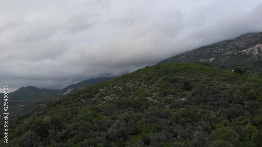 Kotor bay seascape on a background of mountains, Montenegro Kotor bay seascape on a background of mountains, Montenegro