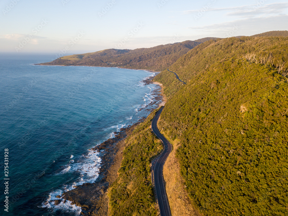 Obraz premium Die Great Ocean Road in Victoria Australien aus der Luft
