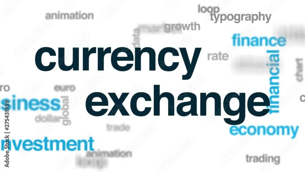 Currency exchange animated word cloud. Kinetic typography. Currency exchange animated word cloud. Kinetic typography.