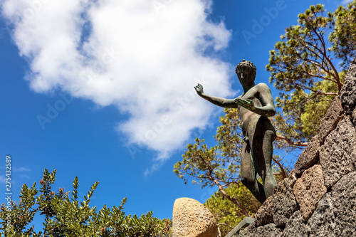 Statue of The Ephebe of Marathon, Poseidon Baths, Ischia, Gulf of Naples, Campania Region, Italy photo
