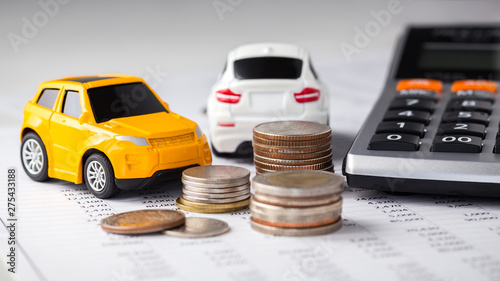 Cars, coins and calculator