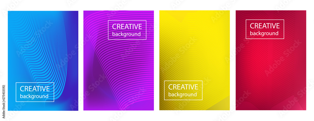 Colorful gradient cover design with abstract lines and geometric pattern. Colorful gradient cover design with abstract lines and geometric pattern.