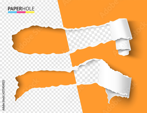 Vector set of half empty curled torn paper pieces into a scroll with rip edges on a half transparent background. for sale banner revealing some message.
