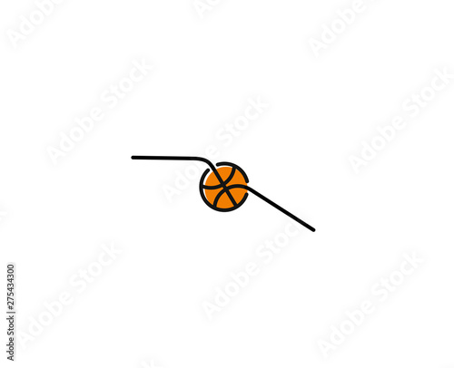 Dribbble vector icon. Dribbble concept stroke symbol design. Thin graphic elements vector illustration