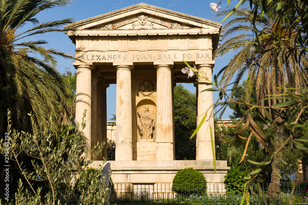 Frontal view of Roman temple in Lower Barrakka Gardens, Malta Frontal view of Roman temple in Lower Barrakka Gardens, Malta