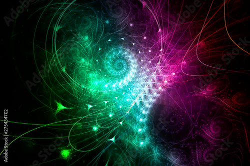 abstract digital fractal fantasy design