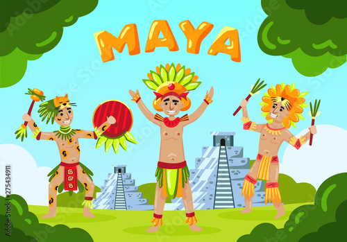Maya Tribe Landscape Background