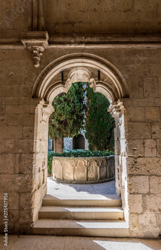 France, Bouches-du-Rhone, cistercian abbey of Silvacane, cloister (13th-14th century) photo