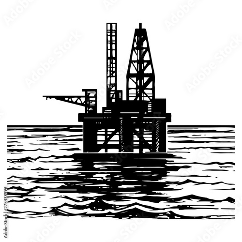 oil platforms sketch
