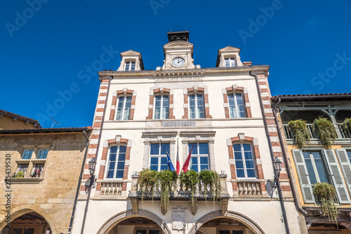 France, Gers, former bastide of Marciac, City hall, The City Hall square (Saint James way) photo