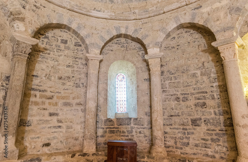 France, Drome, The Provencal Baronnies Regional Natural Park, Sainte Jalle village, church Notre Dame de Beauvert (12th century) photo