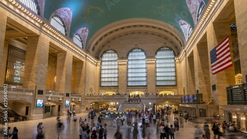 Time Lapse of Inside Grand Central Terminal In Peak Hour