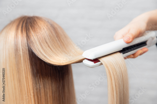 Hair iron straightening beauty treatment care salon spa