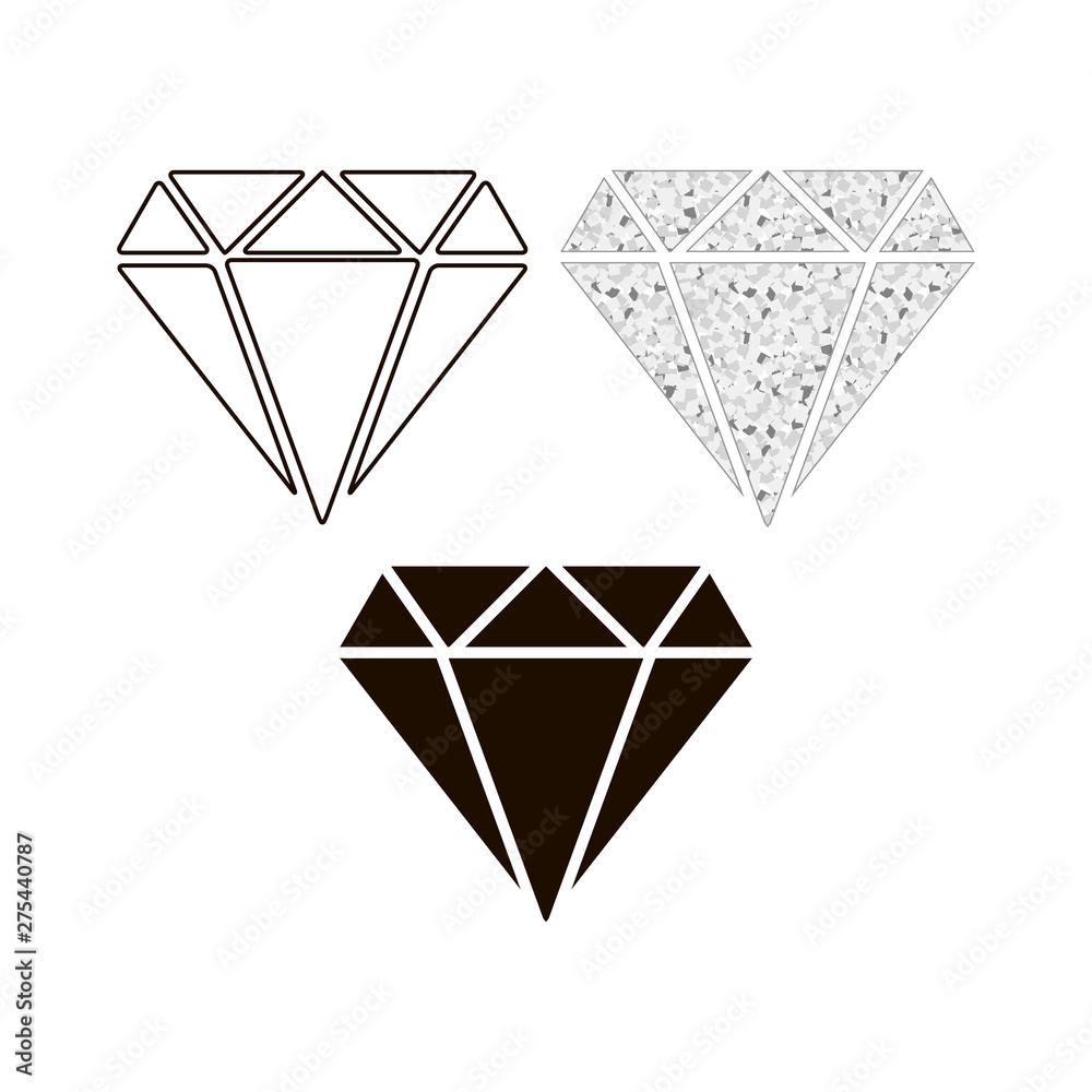 Diamound icon. Set of vector shapes for business development logo. Advertisement design concept, gemstone icon. Crystall symbol. Diamound icon. Set of vector shapes for business development logo. Advertisement design concept, gemstone icon. Crystall symbol.