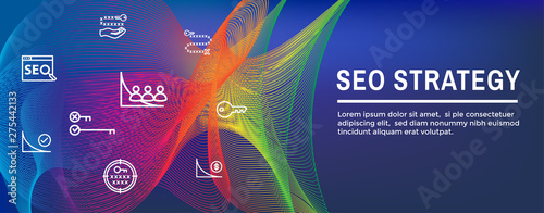 SEO Strategy - Search engine optimization concept - keywords, etc