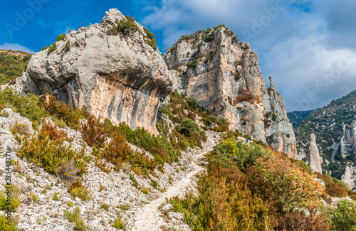 Spain, province of Huesca, autonomous community of Aragon, Sierra y Cañones de Guara natural park, the Mascun Canyon photo