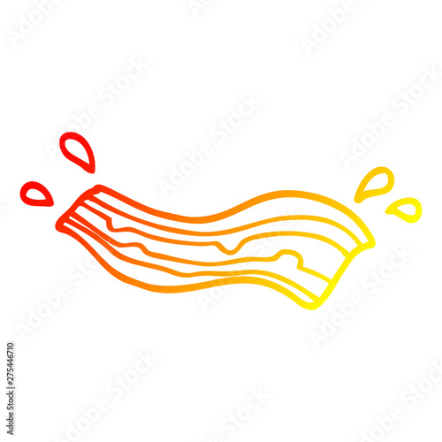 Wallpaper Mural warm gradient line drawing cartoon bacon Torontodigital.ca