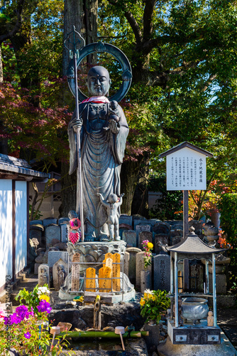 Myoshinji zen buddhist temple, Kyoto, Kansai, Honshu, Japan. Jizo statue. photo