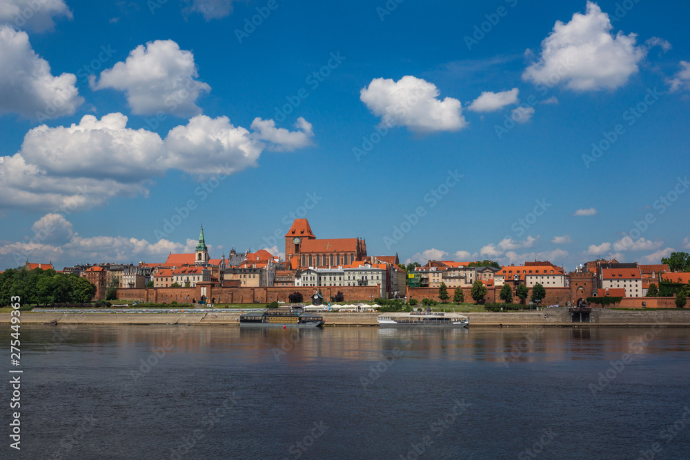 View of the city of Torun from the side of the Vistula, Kujawsko-Pomorskie, Poland